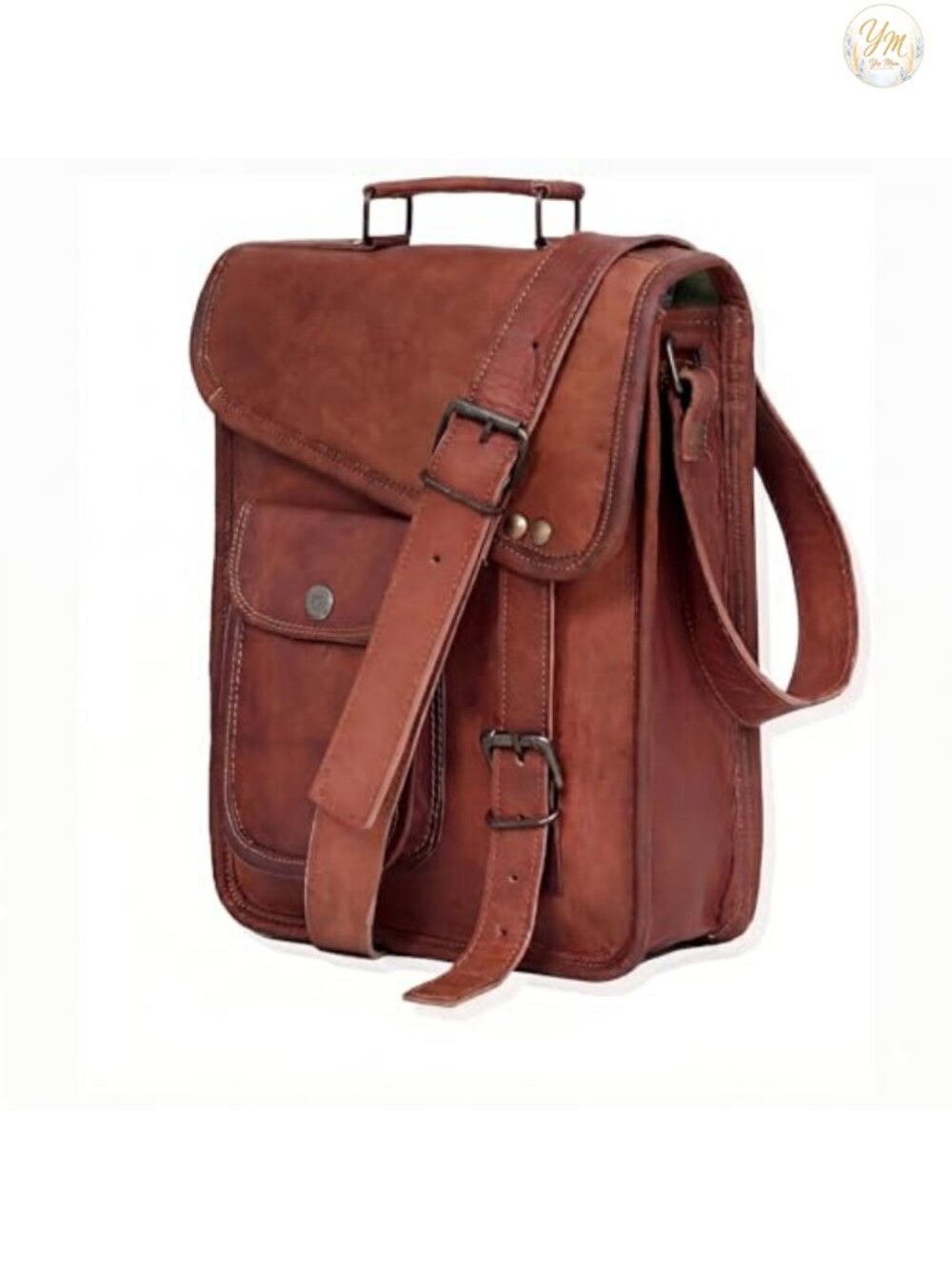 Genuine Leather Satchel Tablet Bag Laptop Case Crossbody Messenger